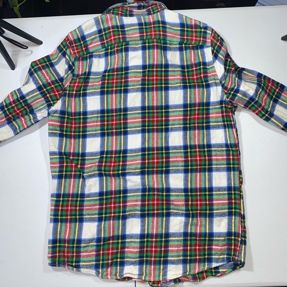 Abercrombie & Fitch Muscle Plaid Flannel Shirt | Size Large - Picture 9 of 11